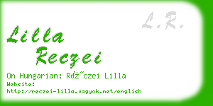 lilla reczei business card